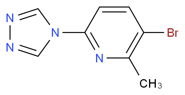 3-bromo-2-methyl-6-(4H-1,2,4-triazol-4-yl)pyridine_分子结构_CAS_1060817-73-3