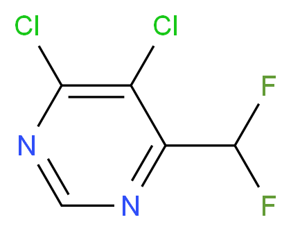 4,5-dichloro-6-(difluoromethyl)pyrimidine_分子结构_CAS_425394-19-0