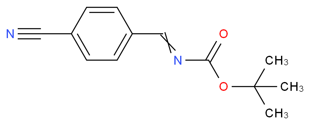 (4-Cyano-benzylidene)-carbamic acid tert-butyl ester_分子结构_CAS_150884-51-8)