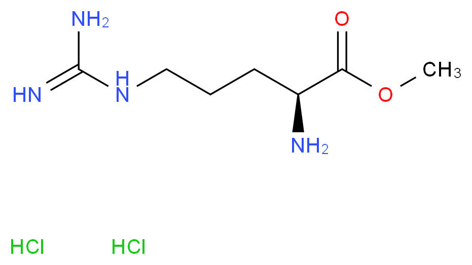 L-精氨酸甲酯 二盐酸盐_分子结构_CAS_26340-89-6)