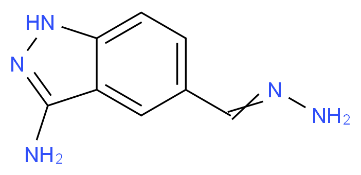 3-Amino-5-(hydrazonomethyl)-1H-indazole_分子结构_CAS_)