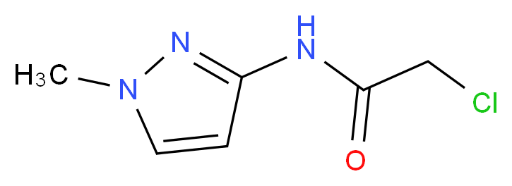 2-Chloro-N-(1-methyl-1H-pyrazol-3-yl)-acetamide_分子结构_CAS_)