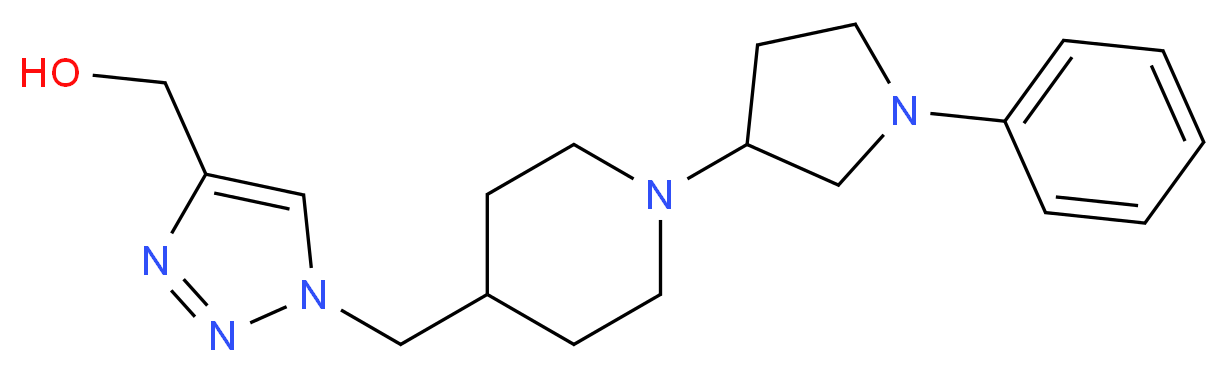 (1-{[1-(1-phenyl-3-pyrrolidinyl)-4-piperidinyl]methyl}-1H-1,2,3-triazol-4-yl)methanol_分子结构_CAS_)