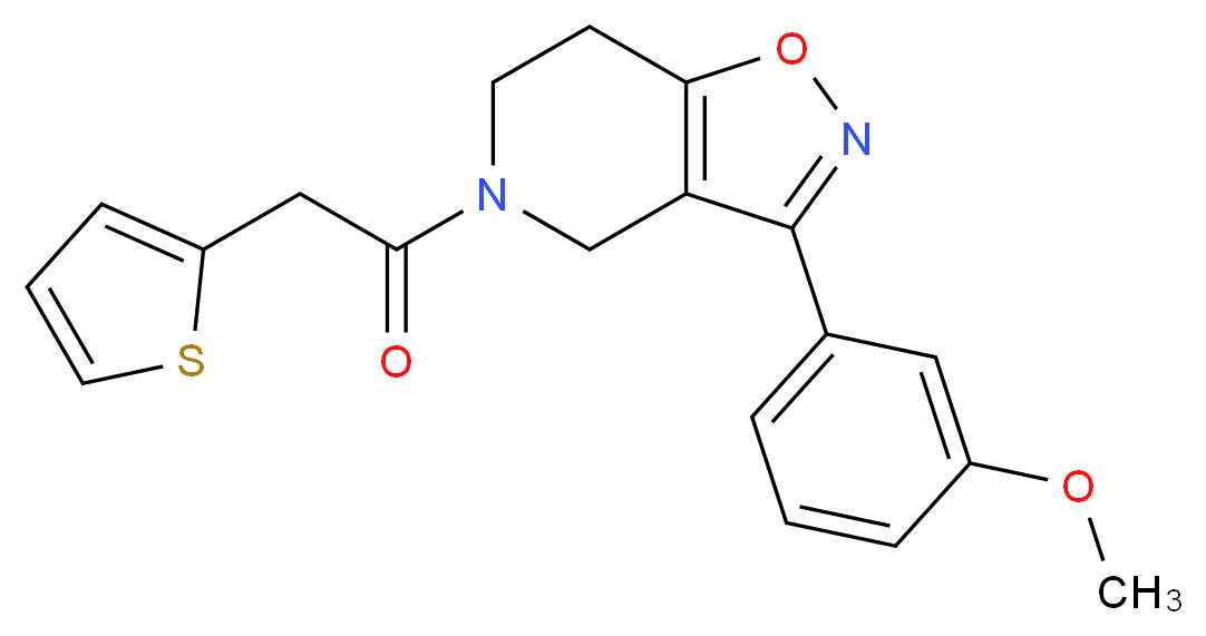 3-(3-methoxyphenyl)-5-(2-thienylacetyl)-4,5,6,7-tetrahydroisoxazolo[4,5-c]pyridine_分子结构_CAS_)