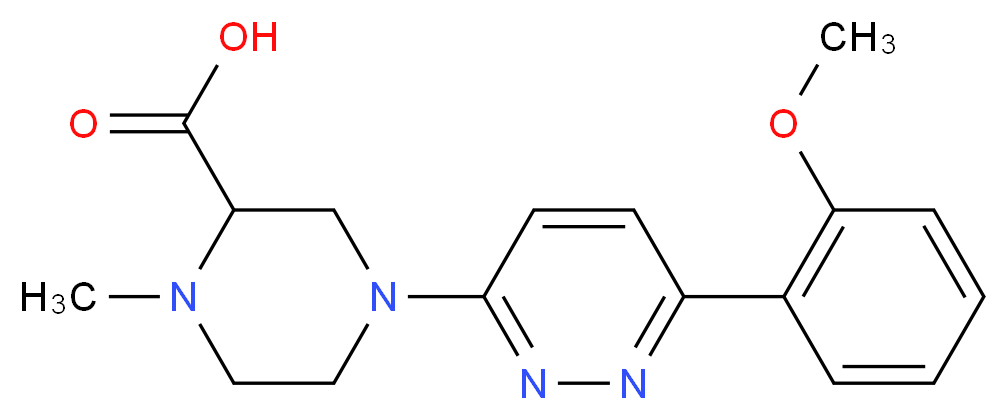 4-[6-(2-methoxyphenyl)pyridazin-3-yl]-1-methylpiperazine-2-carboxylic acid_分子结构_CAS_)
