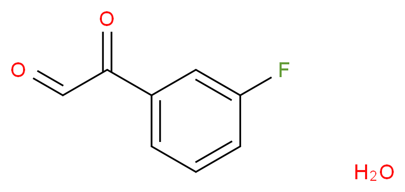 3-氟苯基乙二醛 水合物_分子结构_CAS_121247-01-6)