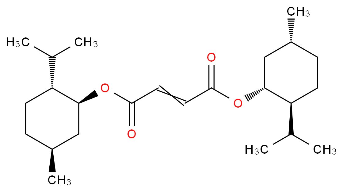 (1R,2S,5R)-5-methyl-2-(propan-2-yl)cyclohexyl (1S,2R,5S)-5-methyl-2-(propan-2-yl)cyclohexyl but-2-enedioate_分子结构_CAS_34675-24-6