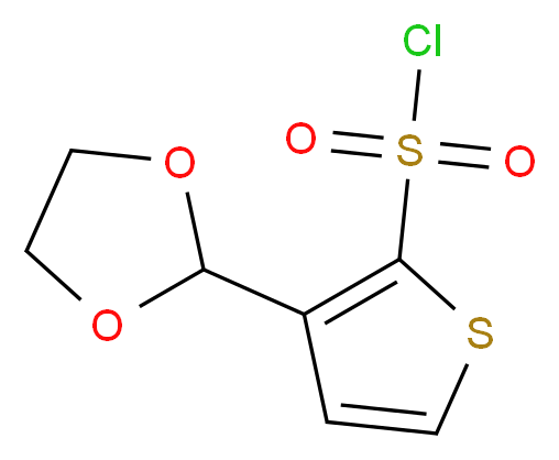 3-(1,3-dioxolan-2-yl)thiophene-2-sulfonyl chloride_分子结构_CAS_103011-38-7)