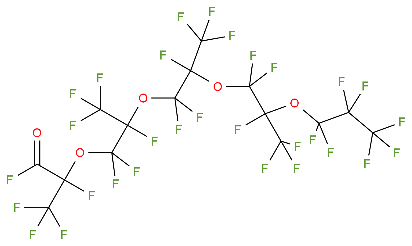 Perfluoro-2,5,8,11-tetramethyl-3,6,9,12-tetraoxapentadecanoyl fluoride_分子结构_CAS_34761-47-2)