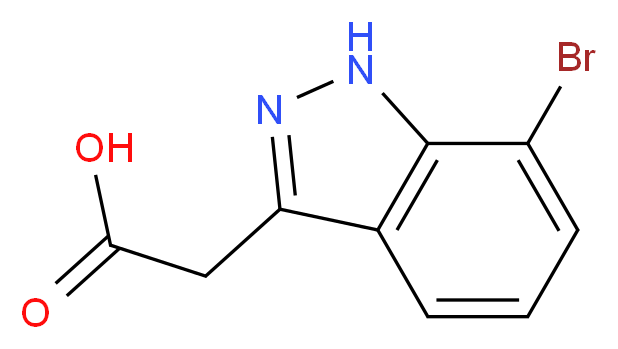 2-(7-bromo-1H-indazol-3-yl)acetic acid_分子结构_CAS_944899-28-9