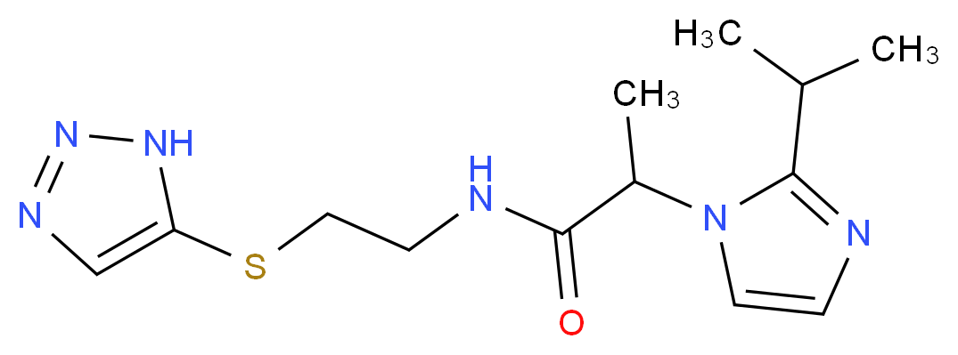 2-(2-isopropyl-1H-imidazol-1-yl)-N-[2-(1H-1,2,3-triazol-5-ylthio)ethyl]propanamide_分子结构_CAS_)