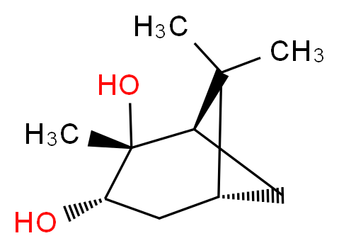 (1R,2R,3S,5R)-2,6,6-trimethylbicyclo[3.1.1]heptane-2,3-diol_分子结构_CAS_22422-34-0