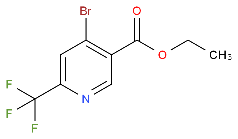 ethyl 4-bromo-6-(trifluoromethyl)nicotinate_分子结构_CAS_1196146-14-1)