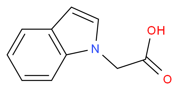 2-(1H-indol-1-yl)acetic acid_分子结构_CAS_24297-59-4