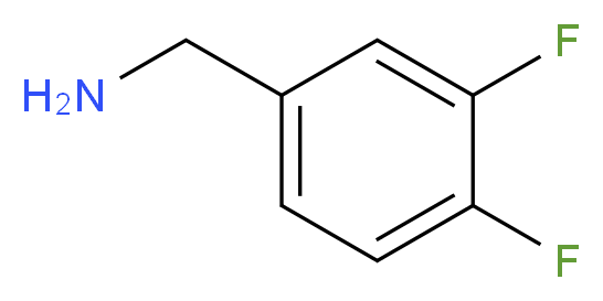 (3,4-difluorophenyl)methanamine_分子结构_CAS_72235-53-1