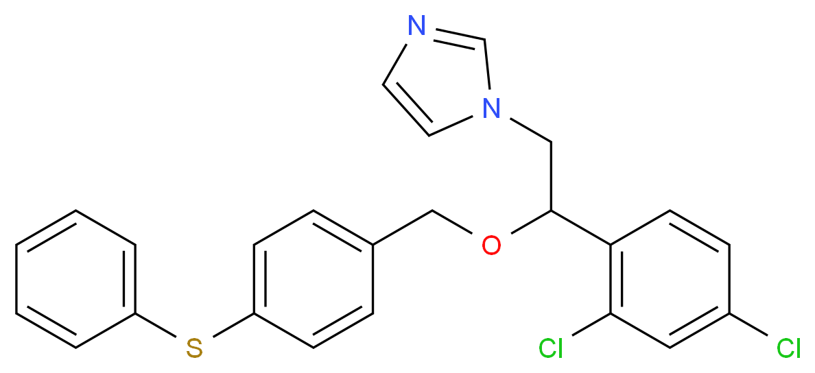 1-(2-(2,4-dichlorophenyl)-2-((4-(phenylthio)phenyl)methoxy)ethyl)-1h-imidazole_分子结构_CAS_72479-26-6)