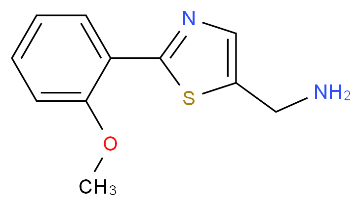 [2-(2-methoxyphenyl)-1,3-thiazol-5-yl]methanamine_分子结构_CAS_915921-26-5