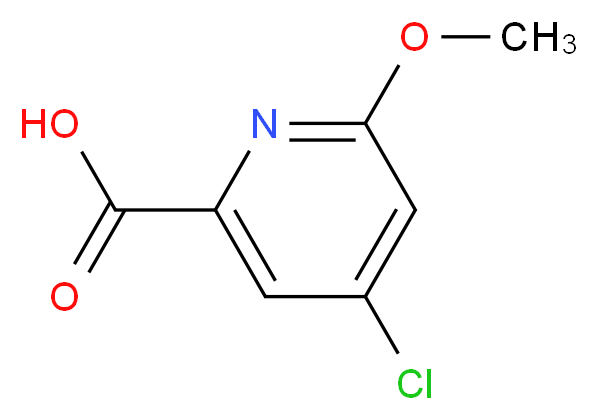 4-chloro-6-methoxypyridine-2-carboxylic acid_分子结构_CAS_204378-34-7