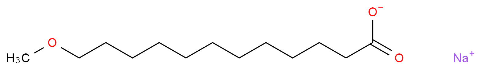 sodium 12-methoxydodecanoate_分子结构_CAS_92169-28-3