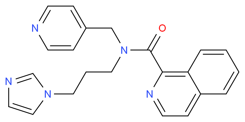 N-[3-(1H-imidazol-1-yl)propyl]-N-(pyridin-4-ylmethyl)isoquinoline-1-carboxamide_分子结构_CAS_)