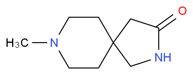 8-methyl-2,8-diazaspiro[4.5]decan-3-one_分子结构_CAS_154495-67-7