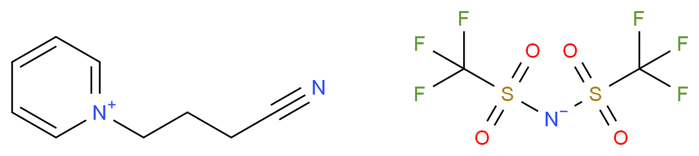 1-(3-氰丙基)吡啶鎓双(三氟甲基磺酰基)亚胺_分子结构_CAS_820972-37-0)
