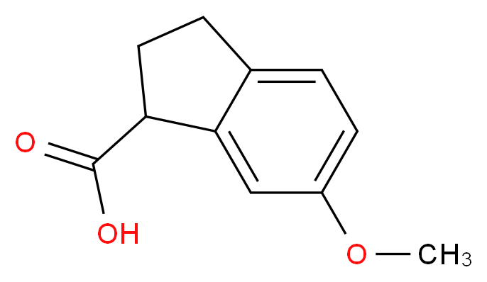 6-methoxy-2,3-dihydro-1H-indene-1-carboxylic acid_分子结构_CAS_62956-62-1