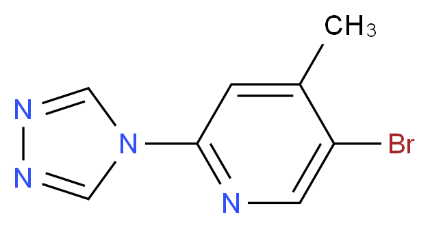 5-bromo-4-methyl-2-(4H-1,2,4-triazol-4-yl)pyridine_分子结构_CAS_1060817-70-0)