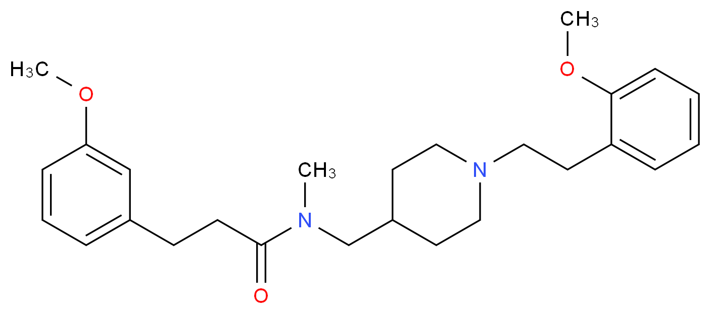 3-(3-methoxyphenyl)-N-({1-[2-(2-methoxyphenyl)ethyl]-4-piperidinyl}methyl)-N-methylpropanamide_分子结构_CAS_)