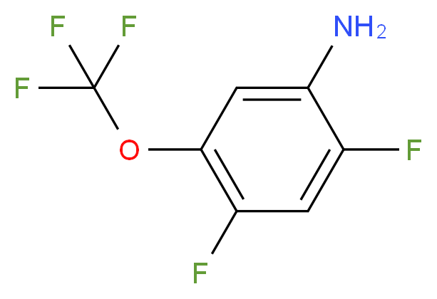 2,4-difluoro-5-(trifluoromethoxy)aniline_分子结构_CAS_123572-59-8