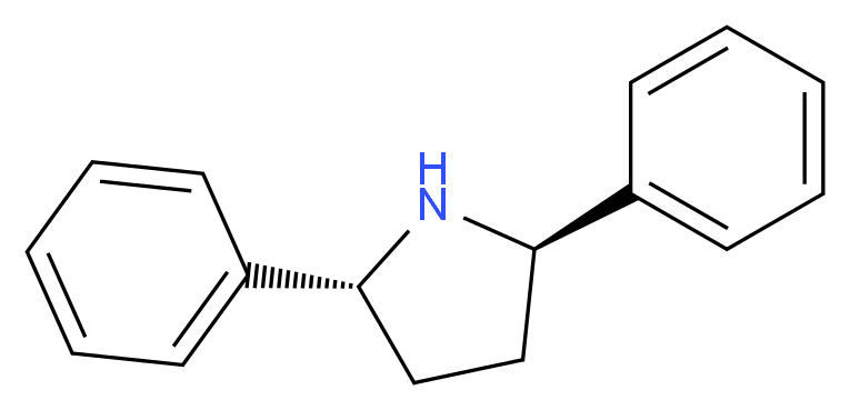 (2R,5R)-2,5-diphenylpyrrolidine_分子结构_CAS_155155-73-0