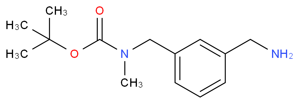(3-Aminomethyl-benzyl)-methyl-carbamic acid tert-butyl ester_分子结构_CAS_954238-64-3)