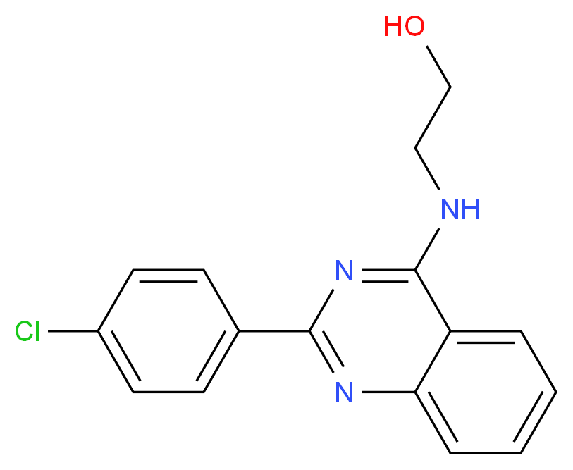 2-{[2-(4-chlorophenyl)quinazolin-4-yl]amino}ethan-1-ol_分子结构_CAS_315715-77-6