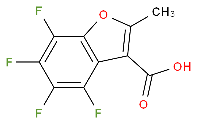4,5,6,7-tetrafluoro-2-methyl-1-benzofuran-3-carboxylic acid_分子结构_CAS_3265-72-3