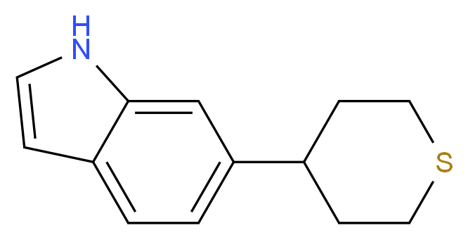 6-(thian-4-yl)-1H-indole_分子结构_CAS_885273-12-1