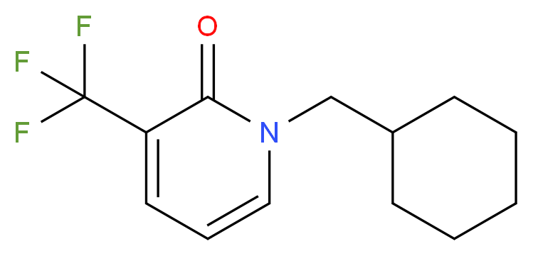 1-(cyclohexylmethyl)-3-(trifluoromethyl)pyridin-2(1H)-one_分子结构_CAS_)