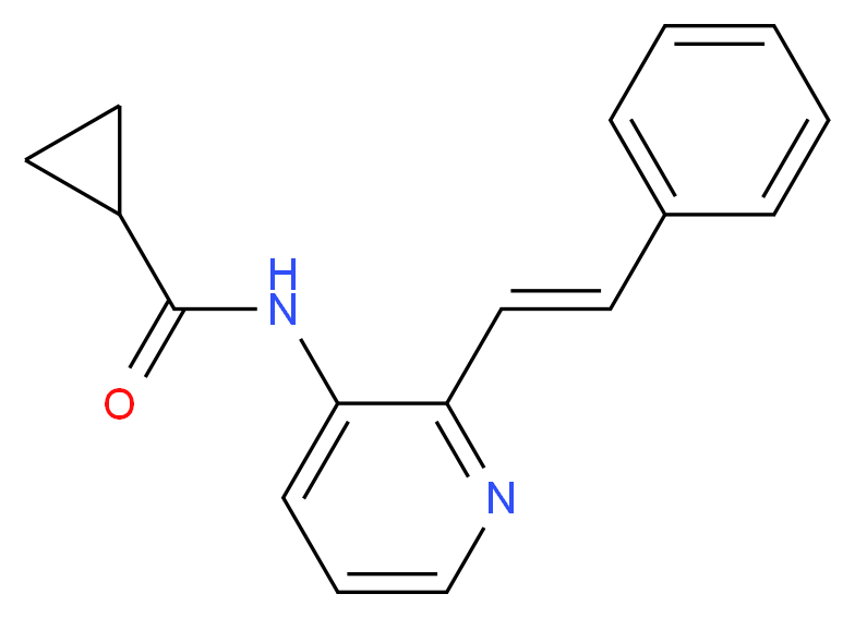 N-{2-[(E)-2-phenylvinyl]pyridin-3-yl}cyclopropanecarboxamide_分子结构_CAS_)