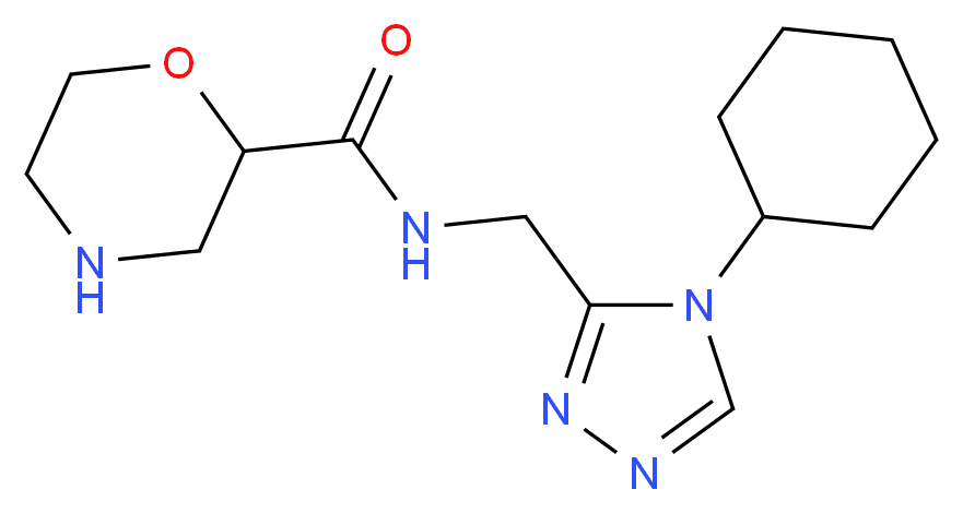 N-[(4-cyclohexyl-4H-1,2,4-triazol-3-yl)methyl]-2-morpholinecarboxamide_分子结构_CAS_)