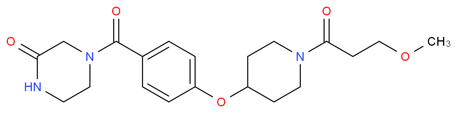 4-(4-{[1-(3-methoxypropanoyl)piperidin-4-yl]oxy}benzoyl)piperazin-2-one_分子结构_CAS_)