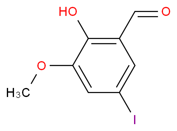 2-羟基-5-碘-3-甲氧基苯甲醛_分子结构_CAS_7359-14-0)