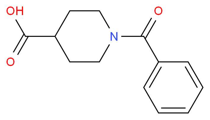 1-Benzoylpiperidine-4-carboxylic acid_分子结构_CAS_5274-99-7)