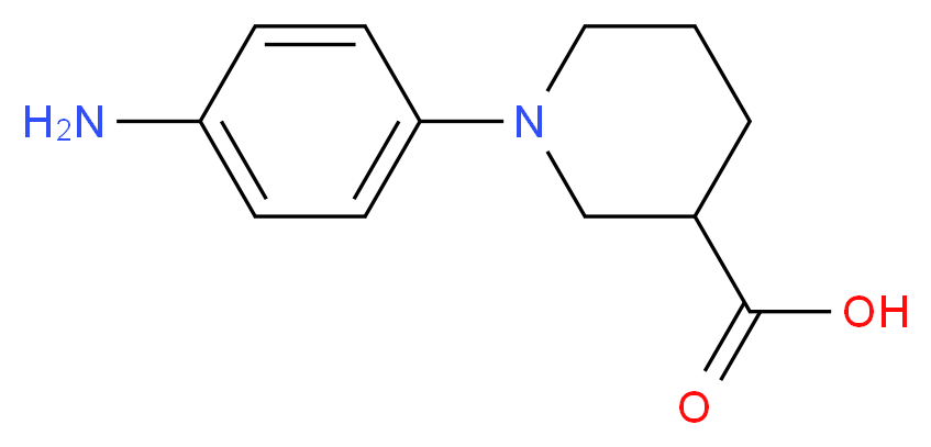 1-(4-aminophenyl)piperidine-3-carboxylic acid_分子结构_CAS_1177345-22-0)