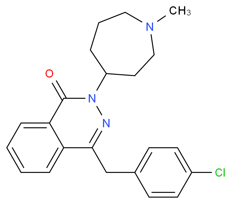 4-[(4-chlorophenyl)methyl]-2-(1-methylazepan-4-yl)-1,2-dihydrophthalazin-1-one_分子结构_CAS_58581-89-8