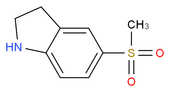 2,3-Dihydro-5-(methylsulfonyl)-(1H)-indole_分子结构_CAS_387350-92-7)
