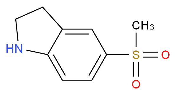5-(Methylsulphonyl)indoline_分子结构_CAS_387350-92-7)