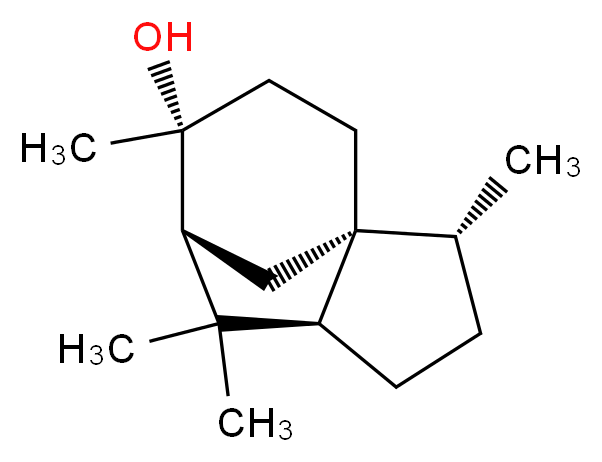 (1R,2R,5S,7R,8R)-2,6,6,8-tetramethyltricyclo[5.3.1.0<sup>1</sup>,<sup>5</sup>]undecan-8-ol_分子结构_CAS_77-53-2
