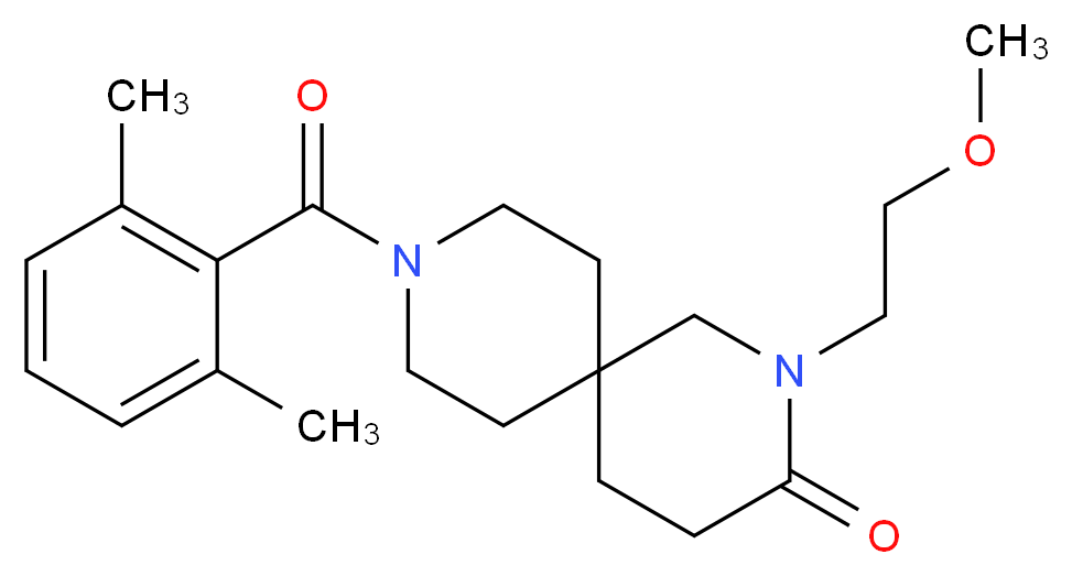 9-(2,6-dimethylbenzoyl)-2-(2-methoxyethyl)-2,9-diazaspiro[5.5]undecan-3-one_分子结构_CAS_)