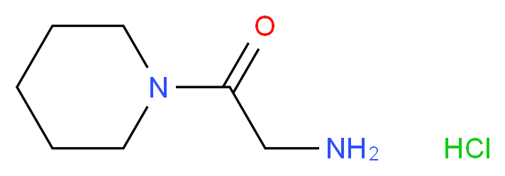 2-Amino-1-(1-piperidinyl)-1-ethanone hydrochloride_分子结构_CAS_5437-48-9)