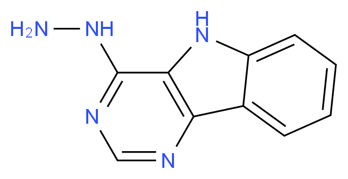 4-Hydrazino-5H-pyrimido[5,4-b]indole_分子结构_CAS_)