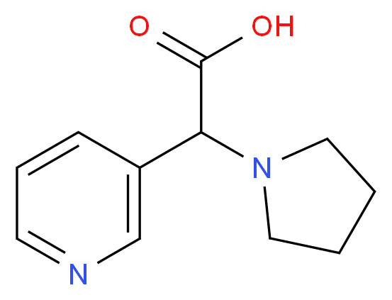 2-(pyridin-3-yl)-2-(pyrrolidin-1-yl)acetic acid_分子结构_CAS_933760-99-7